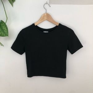 Zara Basic Black Crop Top
